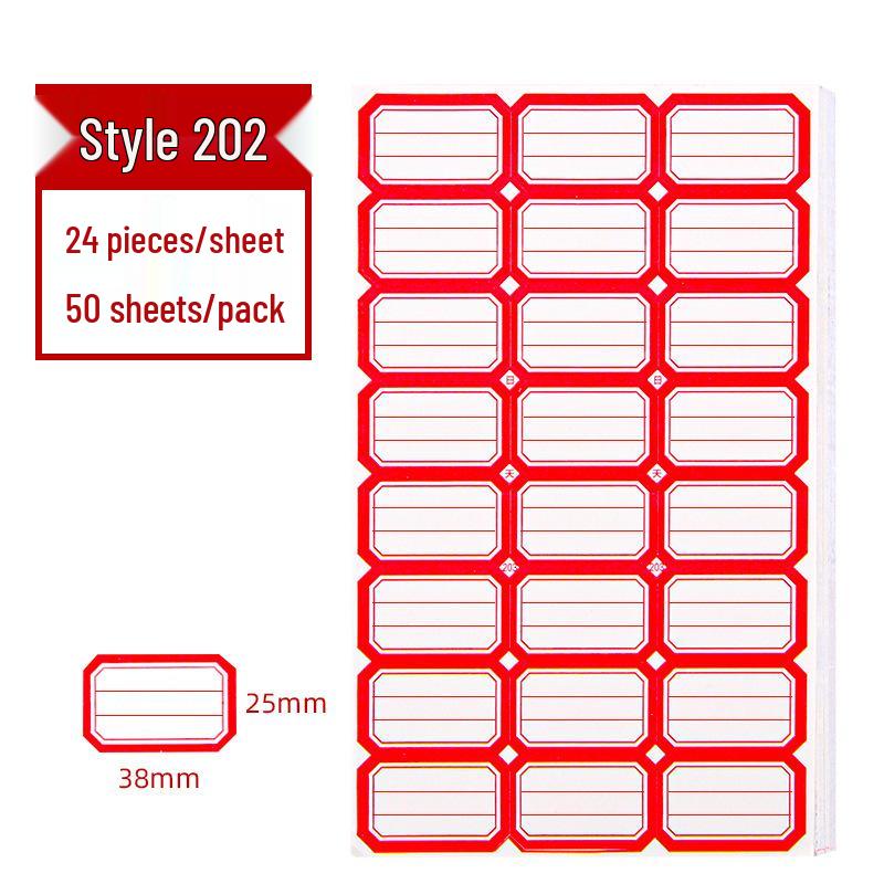 50 Sheets Self-Adhesive Blank Labels for Handwritten or Name Stickers