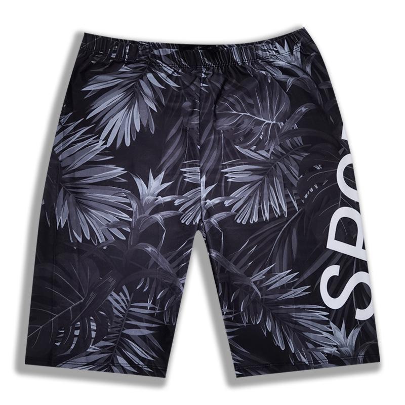 

Мужские плавки средней длины, профессиональные пляжные длинные боксеры, купальники для мальчиков больших размеров для горячих источников One Size (Weight 70-90 kg)