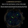 Swiss Mens Watch With Luminous Dial Moon Phase Chronograph For Sports And Casual Wear