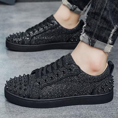 Jesień 2025 nowe buty męskie modne buty codzienne spersonalizowane nity modne buty duch facet buty męskie młodzieżowe pojedyncze buty