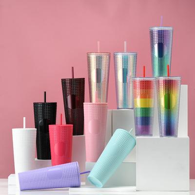 710Ml Durian Cup Corn Cup Creative Plastic Straw Cup High Value Fashion Water Cup