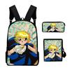 Klassisch Neuheit Zatch Bell Anime 3D-Druck 3 Stück/Set Schüler Rucksäcke Laptop Tagesrucksack Rucksack Schräg Schultertasche Federmäppchen