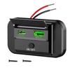 12V USB Outlet Panel Wall Mount 36W USB C and Dual QC 3.0 18W Port Car Charger Socket Accessories for Car Bus RV Truck