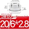 60-Teeth 5M Timing Pulley, T-Slot Width 16/21/27mm, BF Type Stepped with Machined Hole 6-20mm