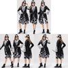 Alice In Wonderland Halloween Costume For Women With Satin Hat And Magic Accessories