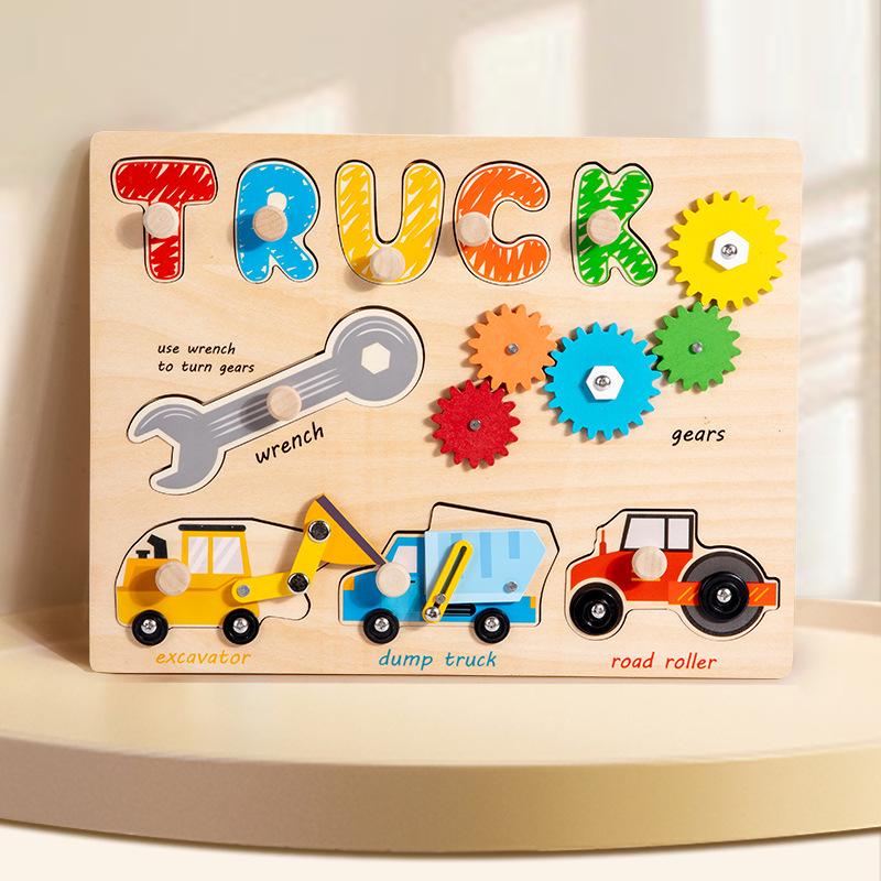 Interactive LED Busy Board: Wooden Educational Toy with Electronic Switches for Kids