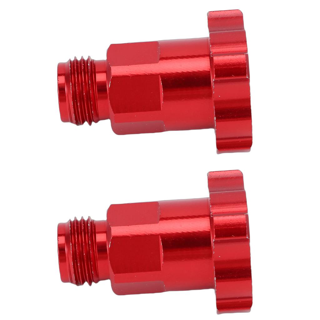 2PCS Spray Gun Cup Adapters Aluminum Alloy Paint Sprayer Cup Converter M16 Male Thread 1.5mm Pitch Red