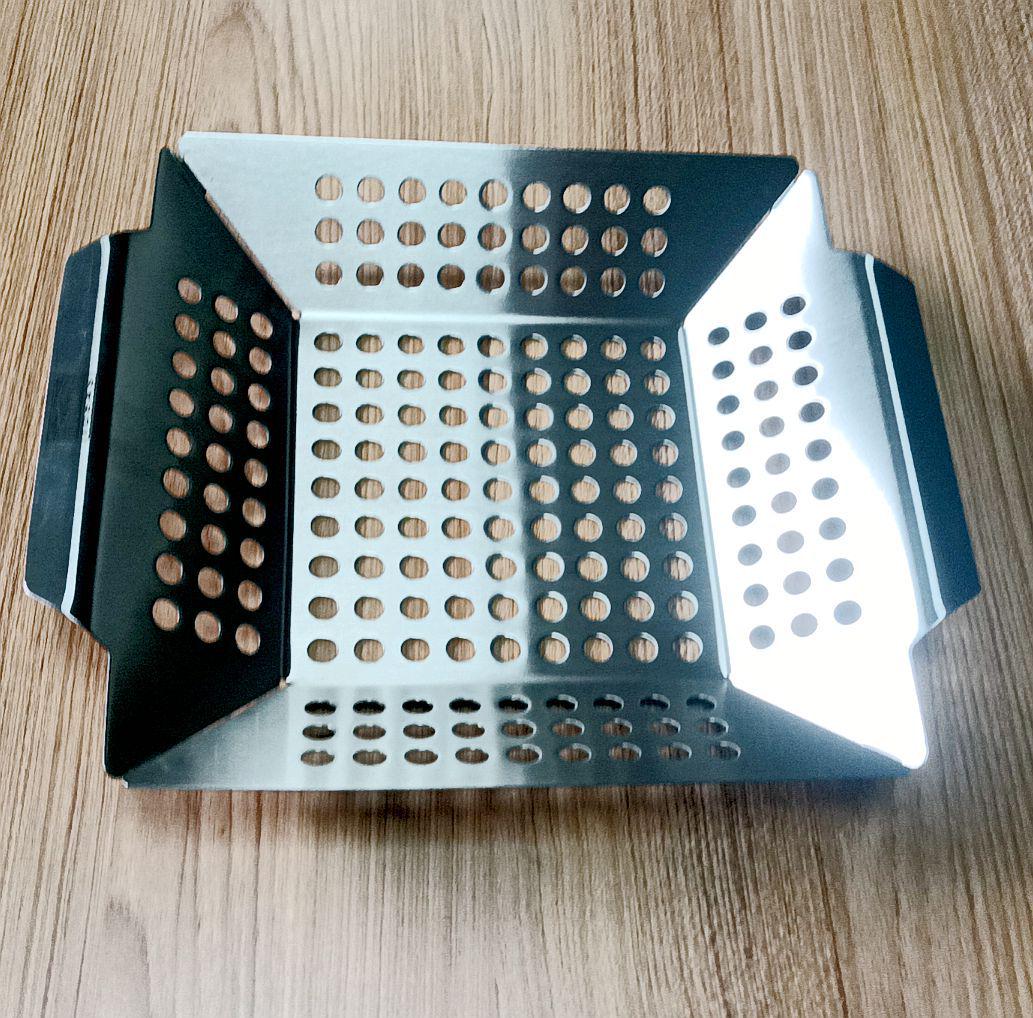 Stainless Steel Square BBQ Baking Pan - Outdoor Barbecue Tool