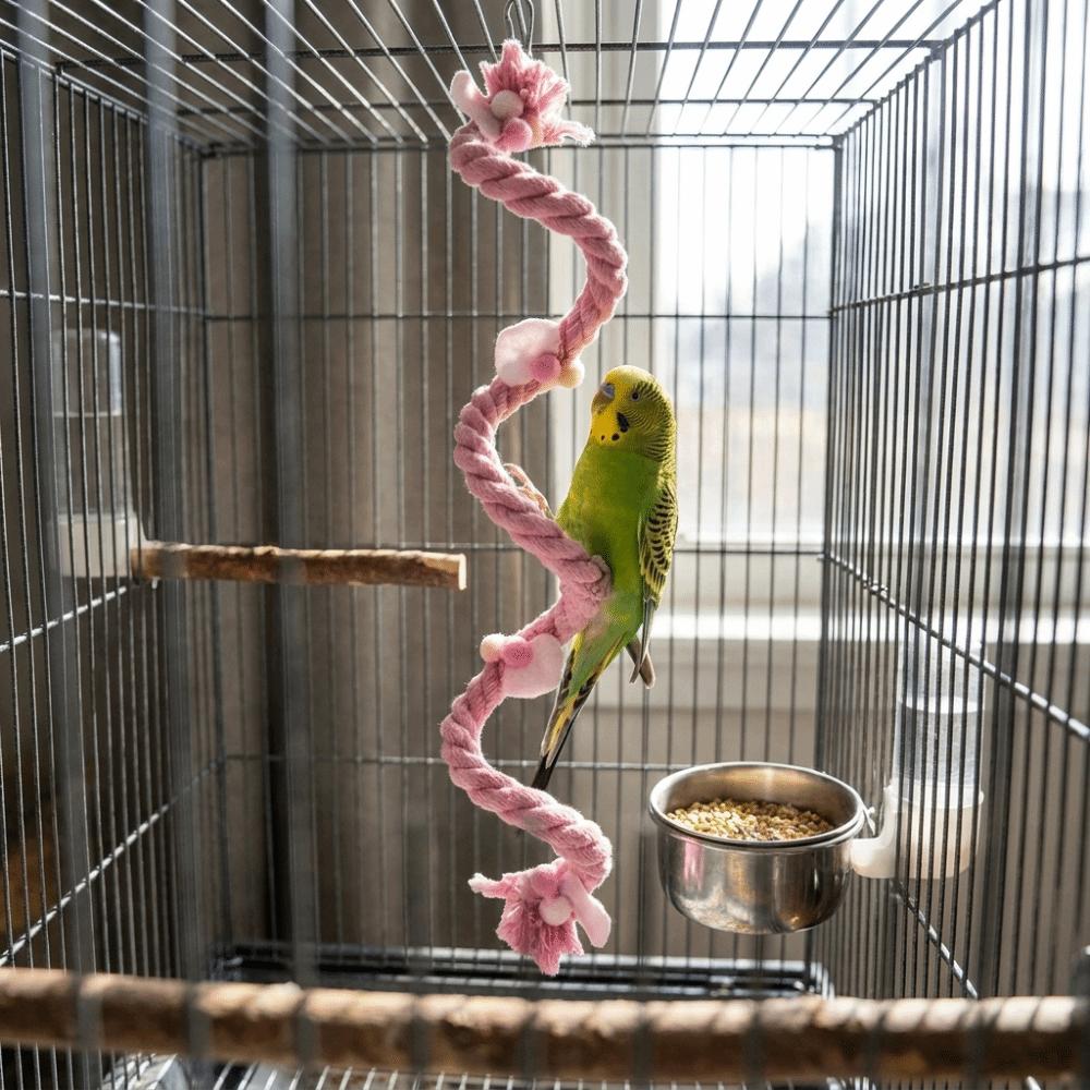Bite Resistant Parrot Bird Toy Rope Hanging Parrot Standing Perch  Training
