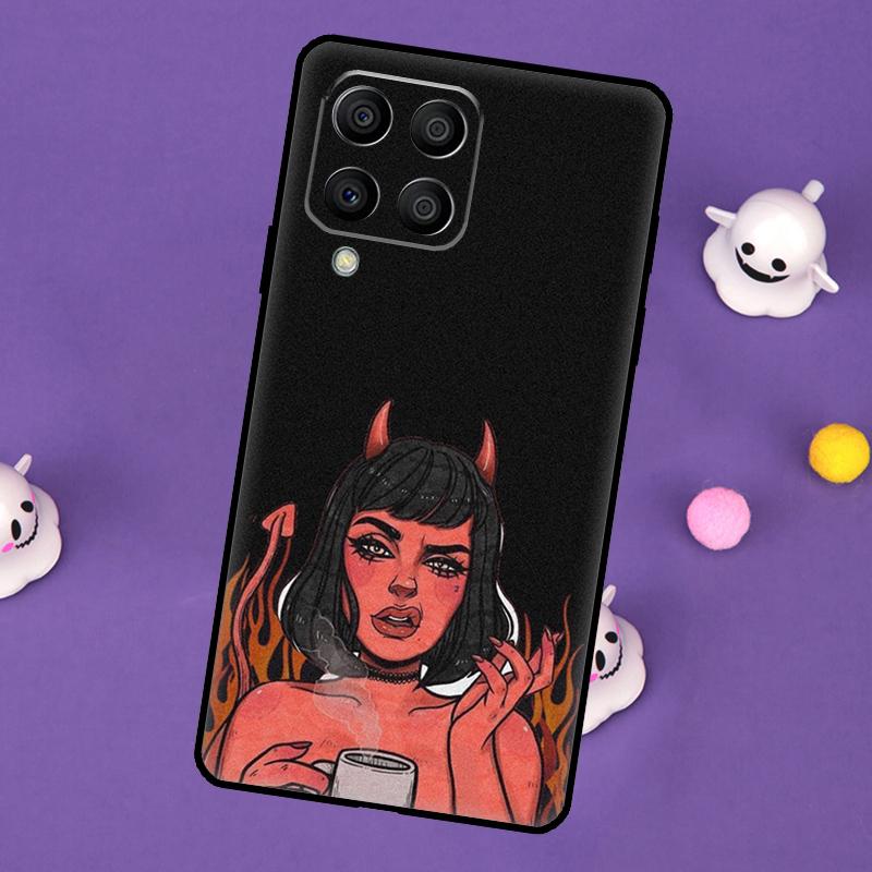 Lovely Bad Devil Girl Cover For Samsung Galaxy M54 M14 M34 M33 M13 M23 M53 M15 M55 M31 M51 M20 M30s M32 M52 Case