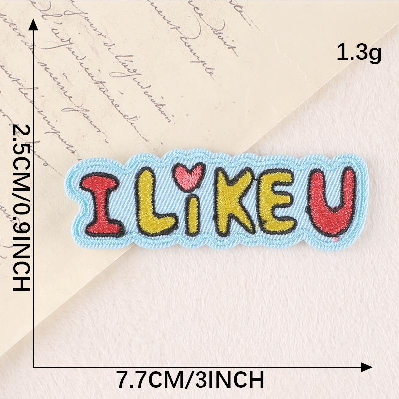 

Мультяшная вышитая нашивка с английскими буквами для проектов «сделай сам»