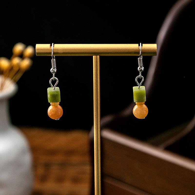 BLINGBAY Women's New Chinese Style Imitation Pearl Earrings Chinese Style Butterfly Drop-shaped Tassel Earrings Simple Hanfu Accessories Retro Jewelry
