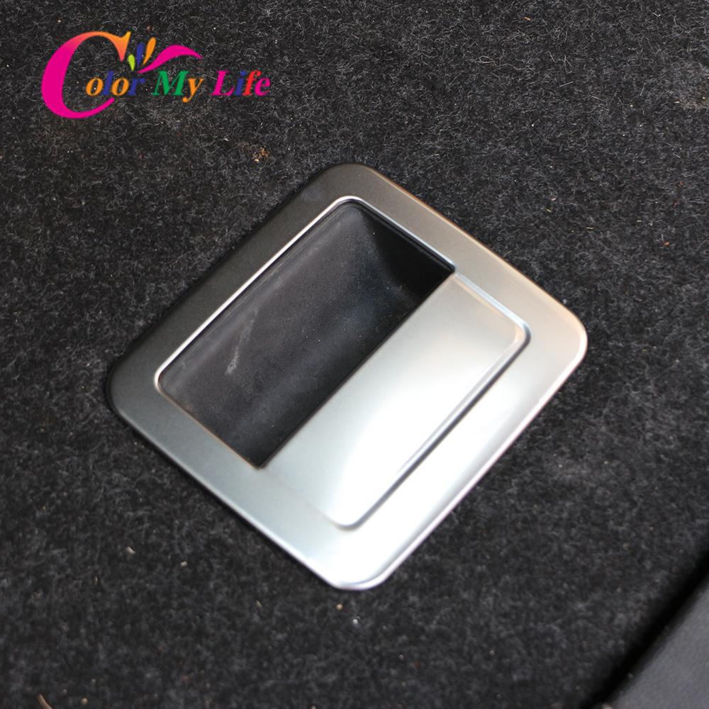 Trunk Spare Tyre Handle Cover Trim for Volkswagen T-Roc TROC 2018 - 2023 Stainless Steel Interior Accessories Car