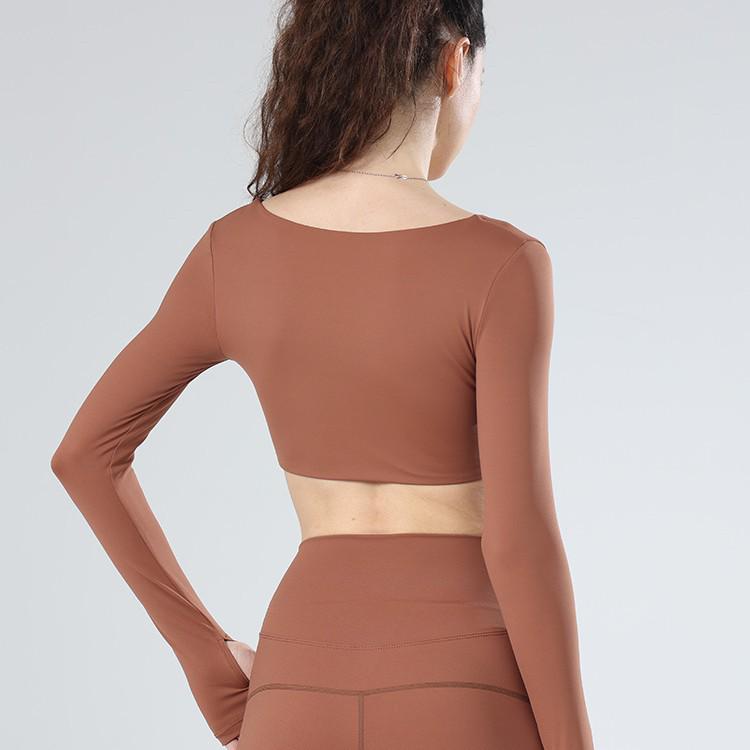 Stylowa Damska Wiosenna Odzież do Jogi - Krótki i Długi Rękaw z Wkładką na Biust, Wygodna i Seksowna Odzież Fitness