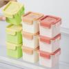 3 Stück Eiswürfelbox mit dicht schließendem Deckel Mini-Quadrat-Eiswürfelform für geruchsfreie Lagerung Mehrzweck-Lebensmittelechter PP-Eiswürfelbereiter Küchenzubehör