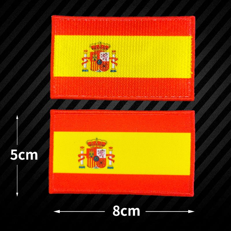 5 Stück Weltflagge Stickerei Stoffaufkleber Armband Klettverschluss DIY Aufnäher Stickerei Stoffaufkleber