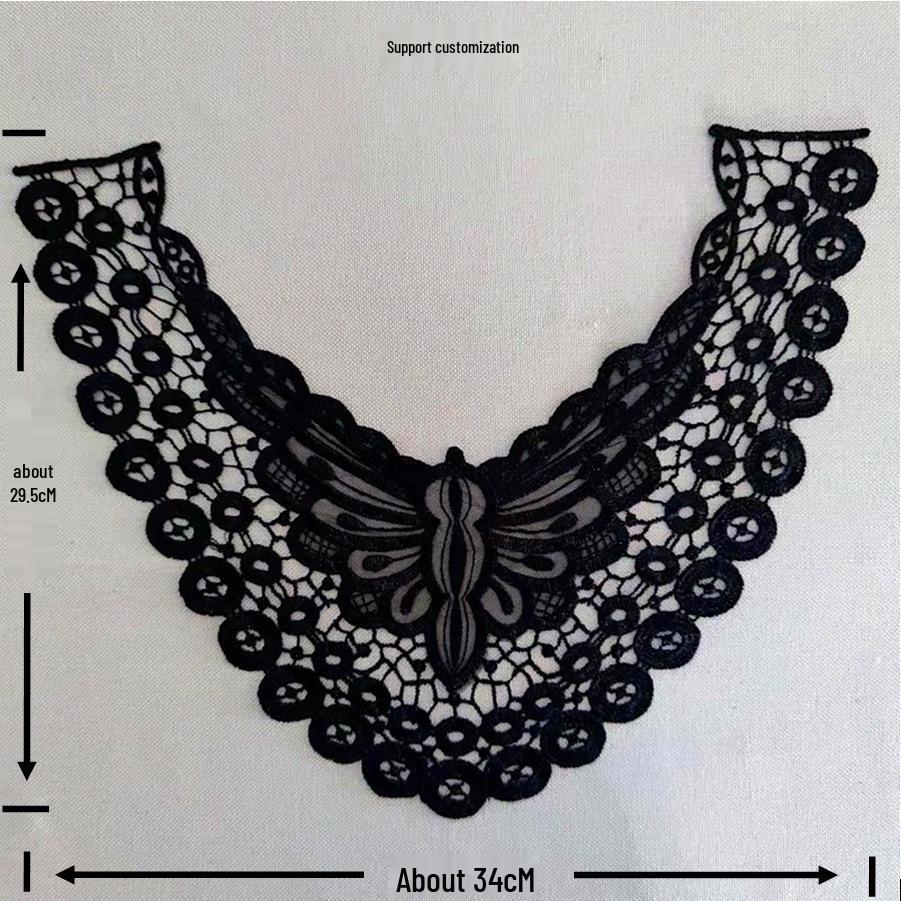 Polyester Lace Flower Embroidery Collar Patch