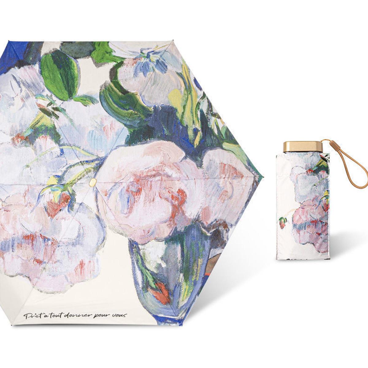 

Солнцезащитный зонт: Удобный уличный шестисекционный складной зонт с защитой от УФ-лучей, портативный и стильный женский зонт от солнца белый