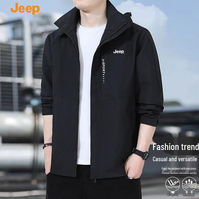 Jeep Men's Water-Repellent Loose Casual Jacket
