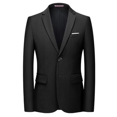 High Quality Gentleman Men Slim Casual White Suit Brands Mens Business Casual Flow of Pure Color Blazers Men