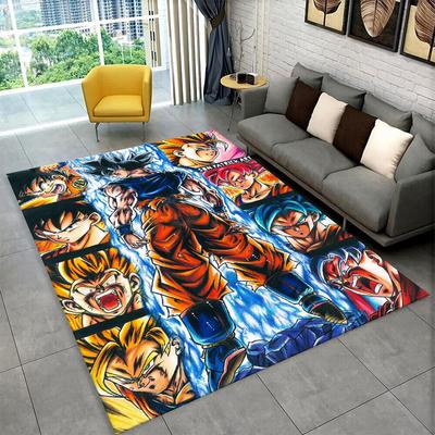 Kreslený koberec Dragon Ball Anime Hra pro hernu, ložnici, obývací pokoj, pohovku, domácí dekorace, dětský koberec, protiskluzová podložka