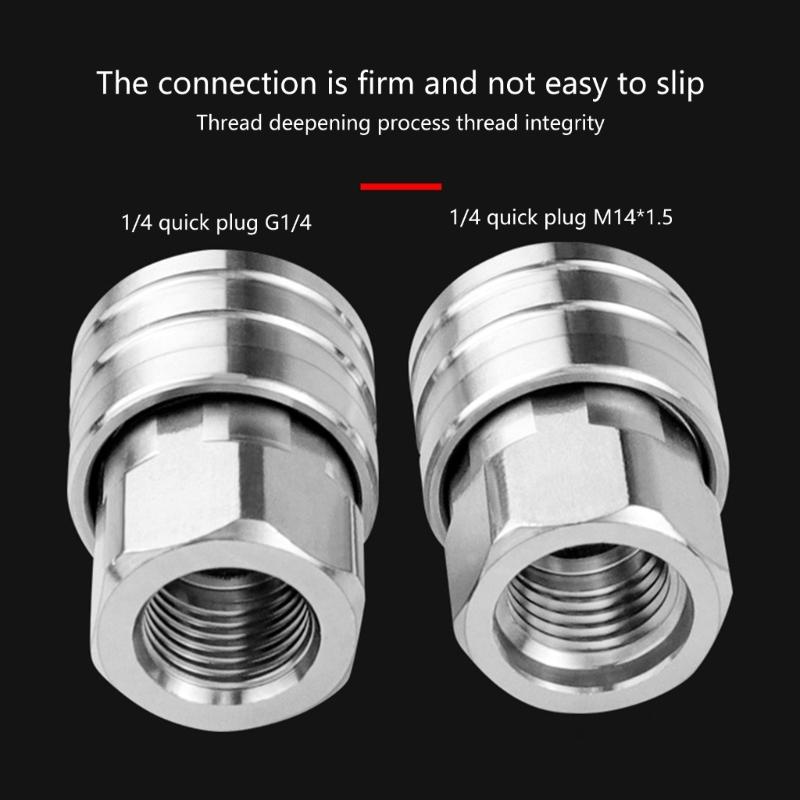 Stainless Steel Quick Connection Pressure Washer Couplers 1/4inch Female Fittings Accessories for Enhancing Performances