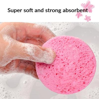 1-50PCS Compressed Wood Pulp Facial Sponges Flower Shape Exfoliating Face Cleanser Pads Makeup Remover Skin Care