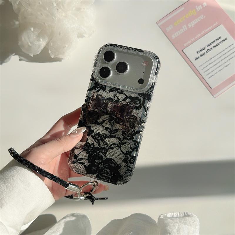 

Elegant 3D Lace Bow Phone Case for iPhone 17, 16 Pro Max, 15, 14 iPhone 14