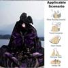 1pc Purple Moonlit Garden Blanket, Lightweight Flannel Throw Blanket for Sofa, Bed, Travel, Camping, Living Room, Office, Couch022