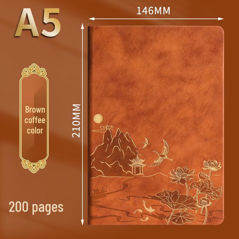 Retro A5 Büro Business Notizbuch - Schreibwaren Geschenkset im chinesischen Stil