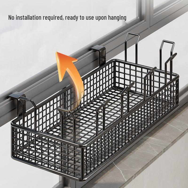 Outdoor Shoe and Clothes Drying Rack with Anti-Theft Window Hook