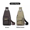 New Large Capacity Men's Chest Pouch,Crossbody bag,PU Leather Luxury Design Sling Bag, for Phone, Wallet & Outdoor Essentials