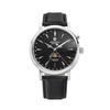 [MONCROSS] MONCROSS Men's Full Calendar Moonphase Leather Wristwatch MS2990M-BK