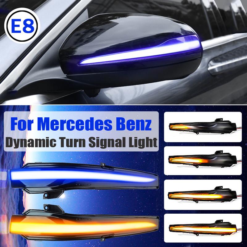 LED Dynamic Turn Signal Light For Mercedes Benz C E S GLC W205 X253 W213 W222 V Class W447 Flowing Water Blinker Flashing Light