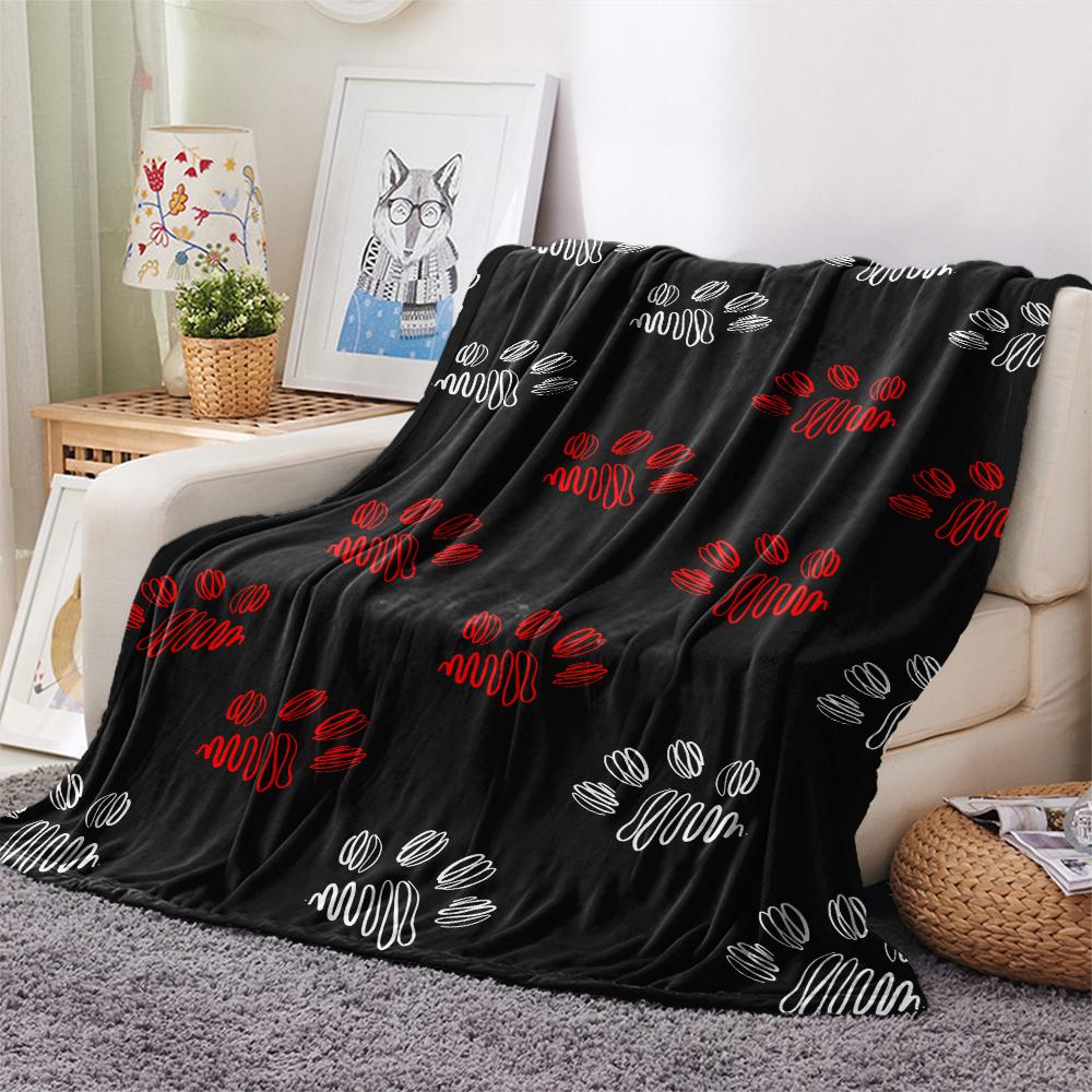 1Pc Cartoon Print Flannel Blanket, High Quality Comfortable for All Seasons, Home Decor, Warmth and Comfort, Perfect for Christmas Birthday Gift