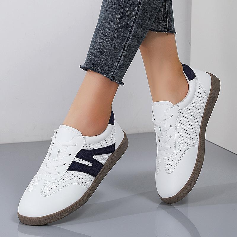 Women's Shoes for Women's Spring New Flat White Shoes Retro Shoes Casual Sports Shoes