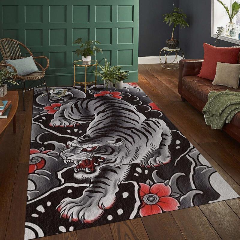 Japonské legendární koberce Tiger Home Decor Velké koberce do ložnice Čtvercové podložky Koberce Obývací pokoj Podložky na hraní pro děti Dárky k narozeninám