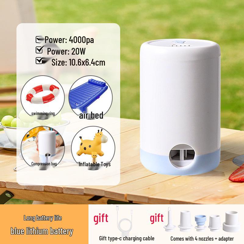 Dual-Use Wireless Electric Pump for Air Mattresses & Swim Rings