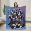 Katseye Kpop Knitted Blankets Fleece Sophia Lara Megan Ultra-Soft Throw Blankets for Car Sofa Couch Bedspread
