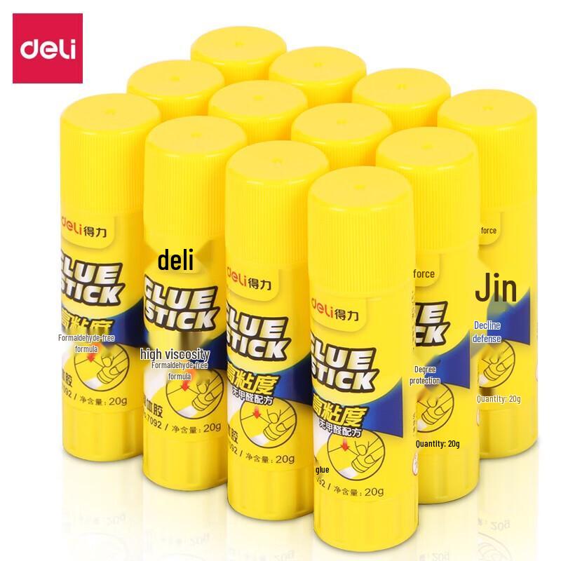 Deli 20g PVP Solid Glue Sticks - 12-Count 3-Pack
