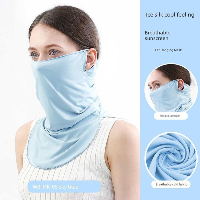 

Scarf UV Quick Riding Mask Summer Ear Face Care Hanging Outdoor Sports Protection. Sun-Proof Neck Sun-Proof Mask Dry WB-MK-05 sky blue One size