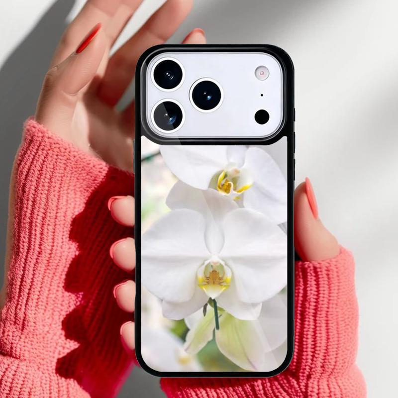 Orchid Flowers Colorful soft Phone Case for iPhone 17 Air 16e 15 14 13 Pro Max Back Cover for 12 11 Pro Coque