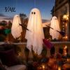 Fairy Tale Ghost Decorations Halloween Outdoor Decoration, Large Hanging on Broom, Spooky Decor for Home Flying Gauze Tree, Porch, Yard, Patio,