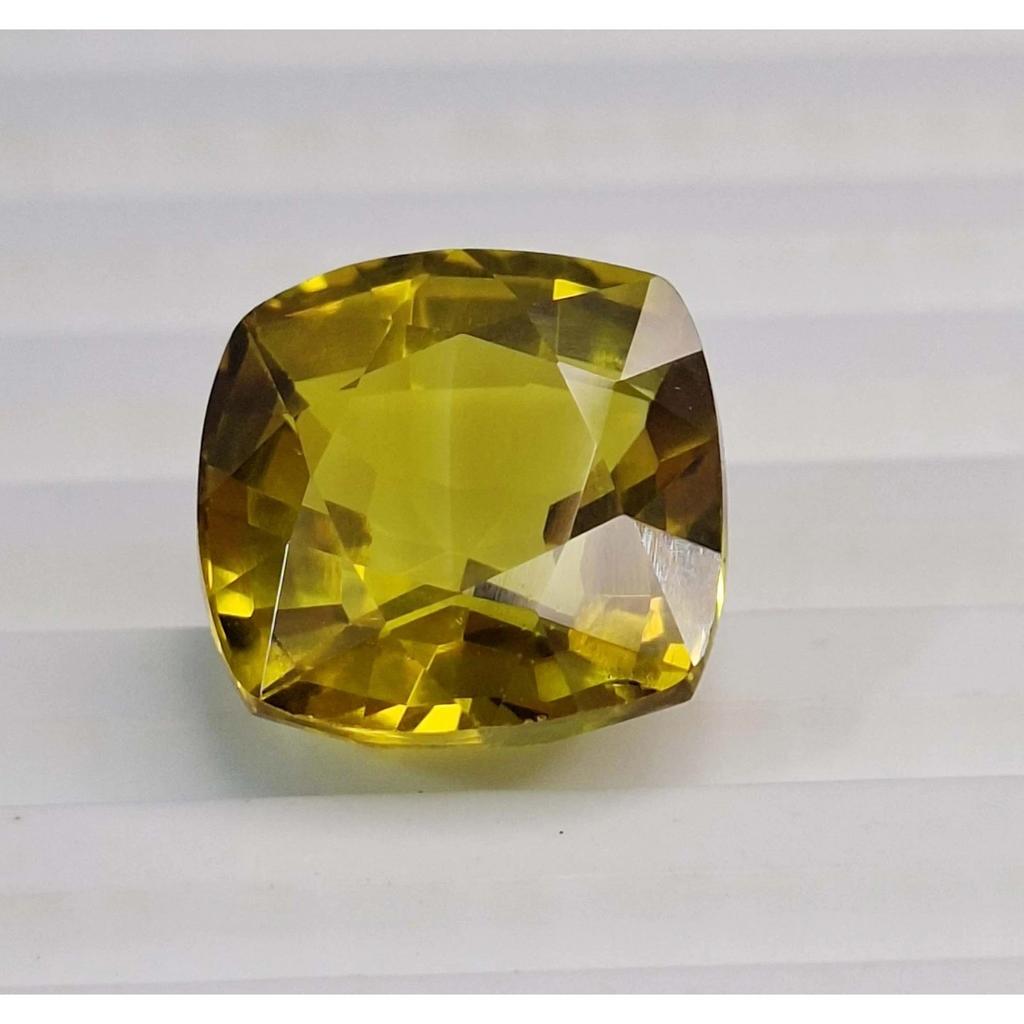 Natural Citrine Yellow-Brown Cushion Cut 12-14 Ct Stunning Certified Gemstone
