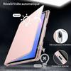Coque pour Samsung Galaxy Tab S10 FE Plus, Rotation 360° avec Porte-Stylet - Rose