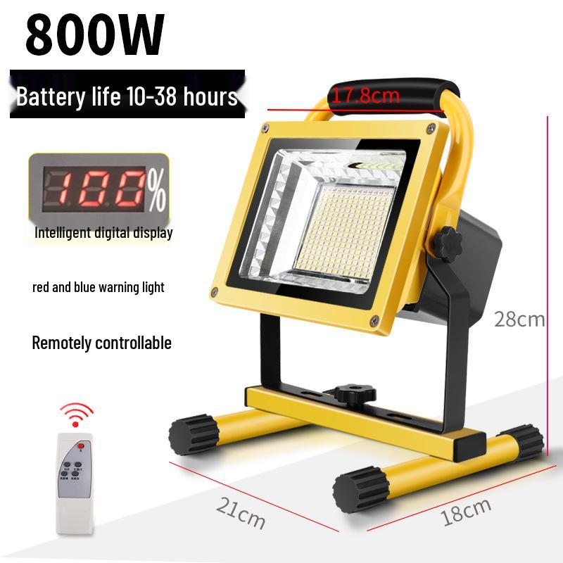 Rechargeable LED Floodlight: Strong Outdoor Emergency Light for Construction, Power Outages, Camping, Handheld Household Use