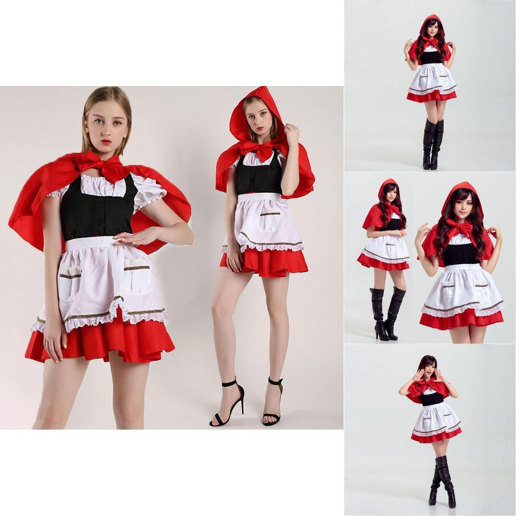 Enchanting Cosplay Christmas Princess Dress Little Red Riding Hood For Adults