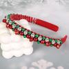Christmas Headband Red Green Bell Decor Girls Headdress Holiday Season Party Hair Hoop Hair Accessory