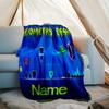 Personalized Custom Name Blanket - Geometry Dash Print Design,Blanket for Sofa,Bed,Travel,Camping - Soft and Warm, Great Gift