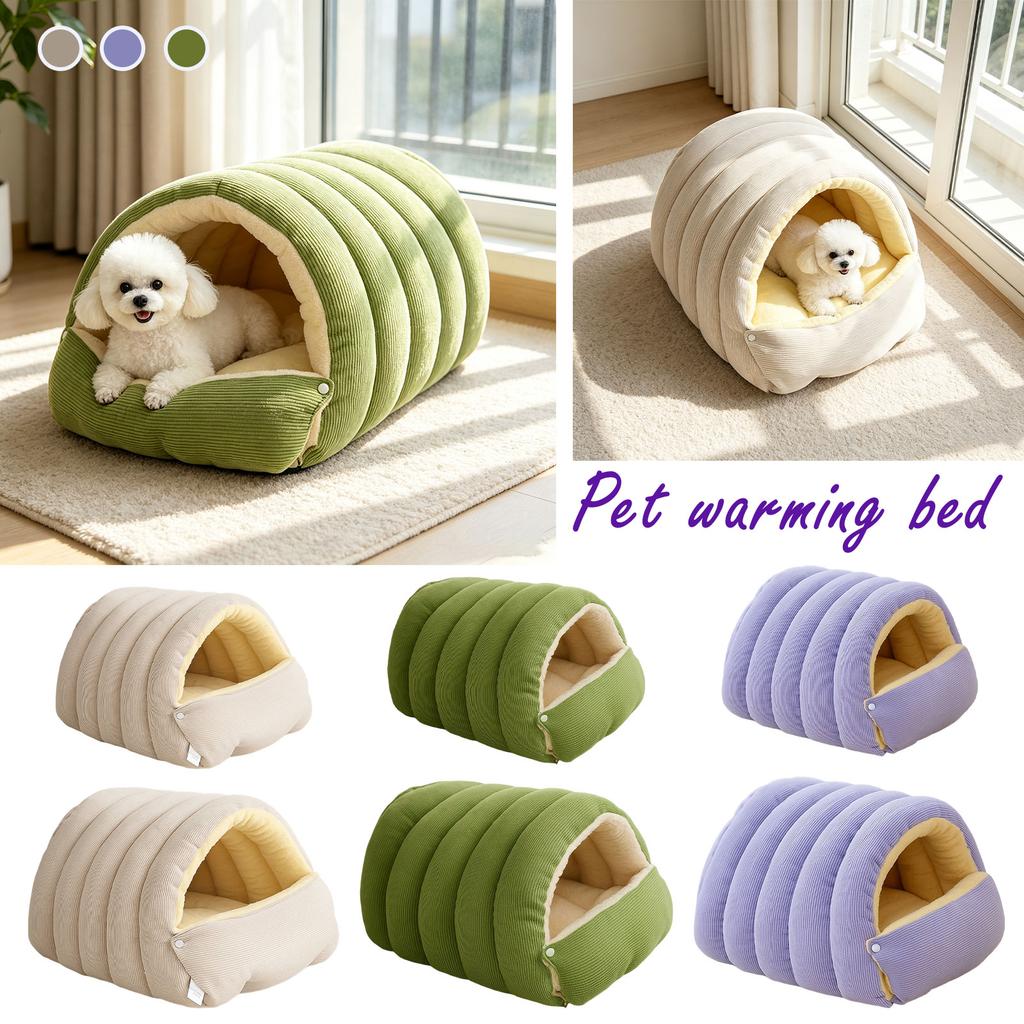 Warm Pet Bed for Cats and Dogs, Cozy Comfortable Sleeping